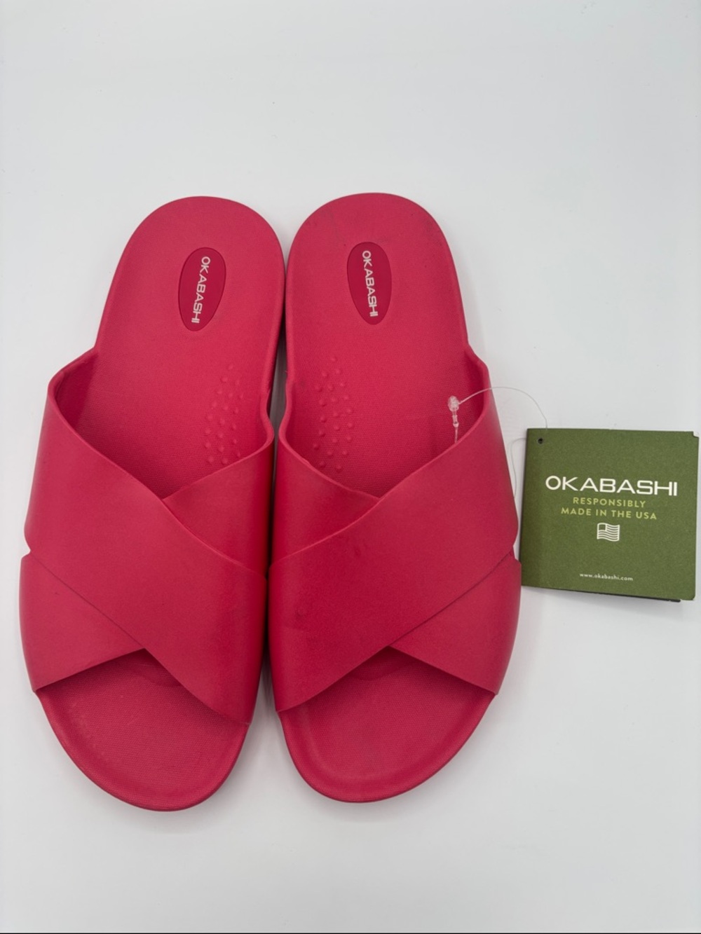 Okabashi Women's Raspberry Crossband Slides